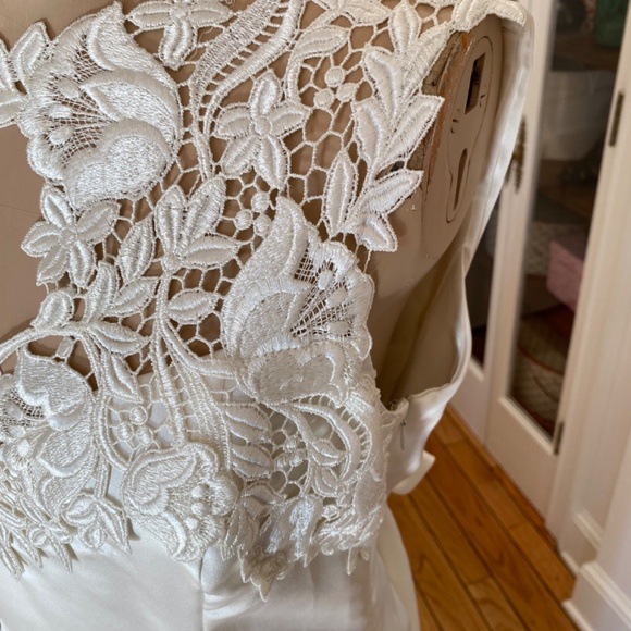 JESSICA MCCLINTOCK VINTAGE BRIDAL GOWN OFF WHITE - SIZE 10 - Picture 5 of 16